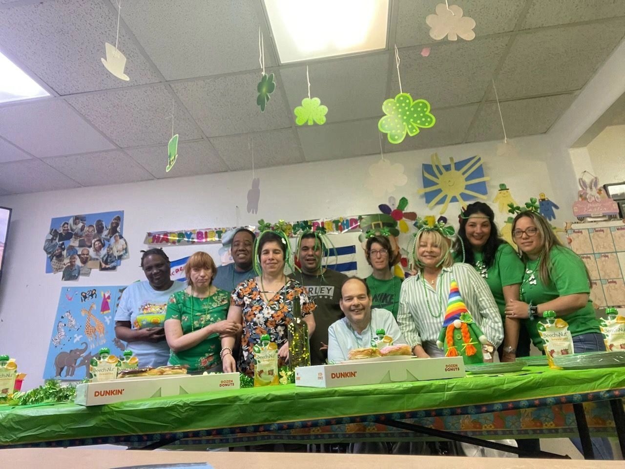 MPD consumers celebrating St. Patrick's Day in the classroom
