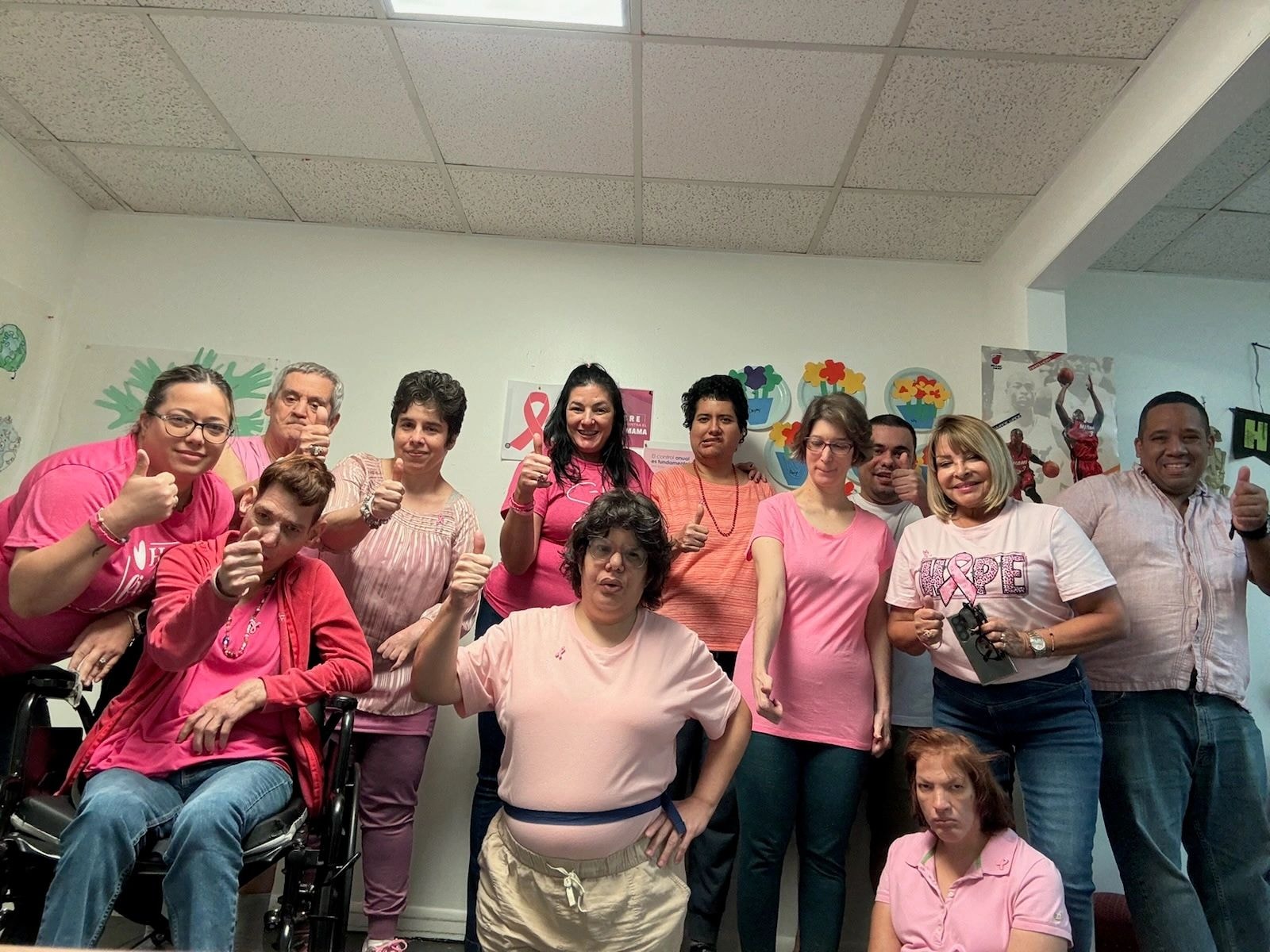 MPD consumers wearing pink for breast cancer awareness